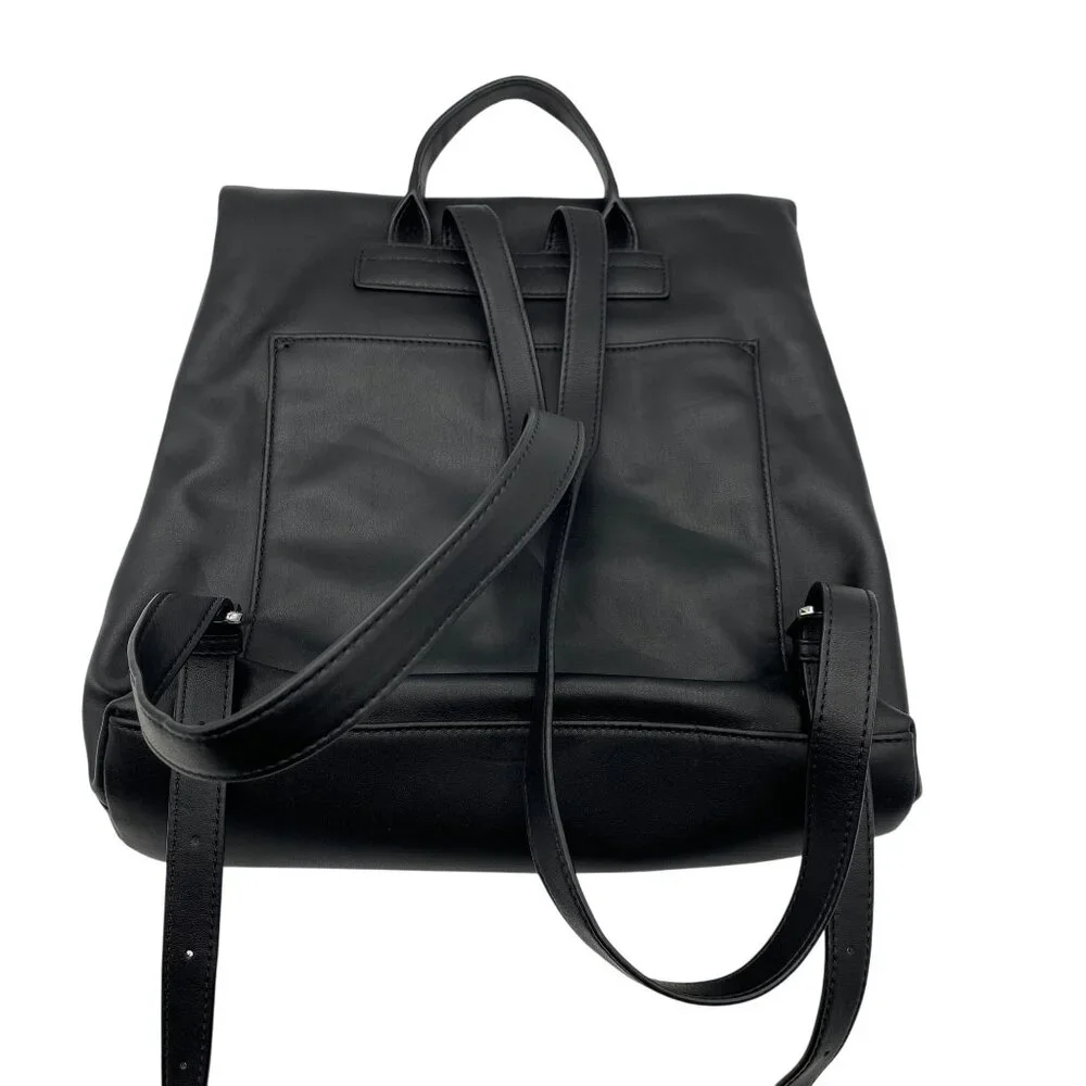 DKNY Tilly vegan leather backpack Logo embossed‎ Black City Career Travel